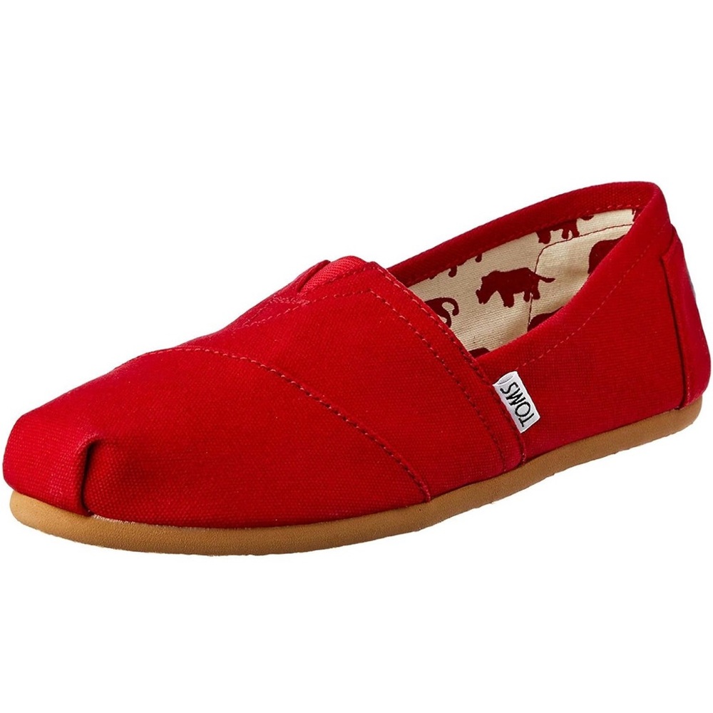 TOMS Women’s Red Slip-On Shoes Size 8.5 LIKE NEW